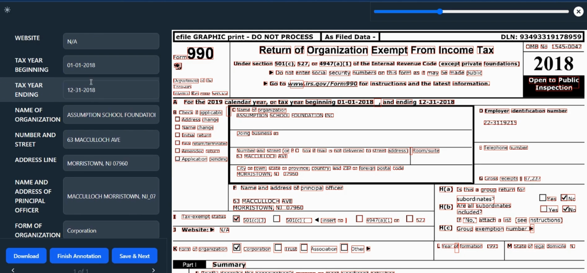 Information Extraction From Structured Documents